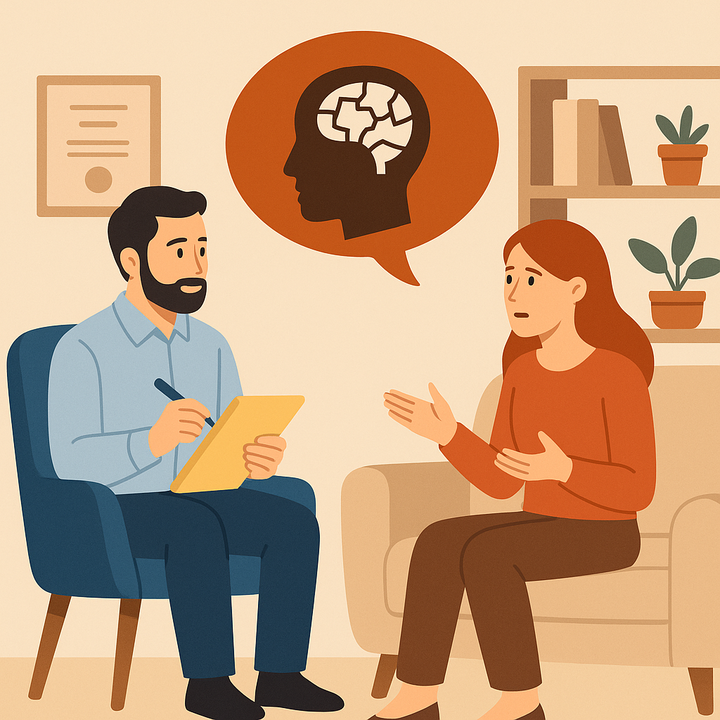 Psicólogos trabajando en consulta presencial y online en paralelo